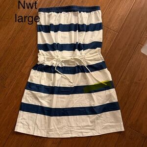 Saukole Striped Blue and White Dress nwt